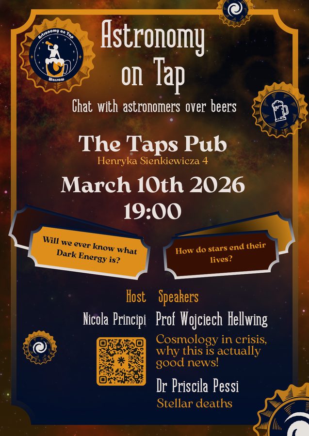 Poster for Astronomy on Tap Warsaw #3