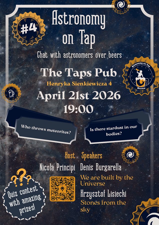 Poster for Astronomy on Tap Warsaw #4