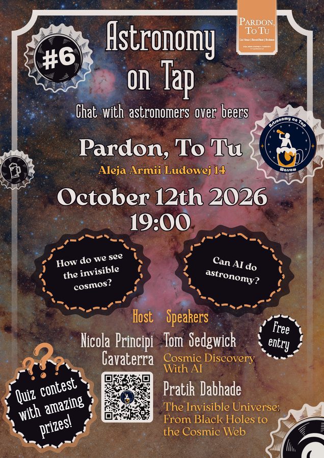 Poster for Astronomy on Tap Warsaw #6